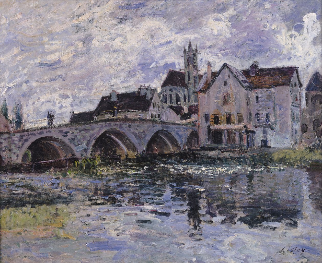 Most Moret-sur-Loing, 1887 od Alfred Sisley