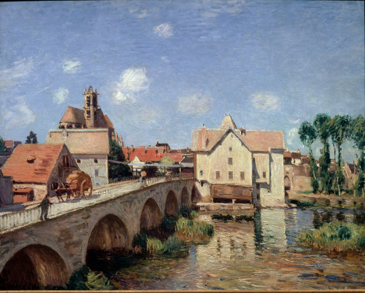 Most Moret v roce 1893 - olej na plátně od Alfred Sisley