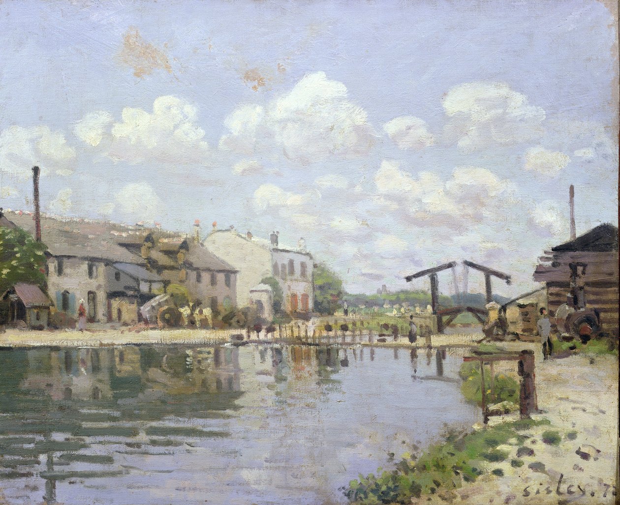 Canal Saint-Martin, Paříž od Alfred Sisley