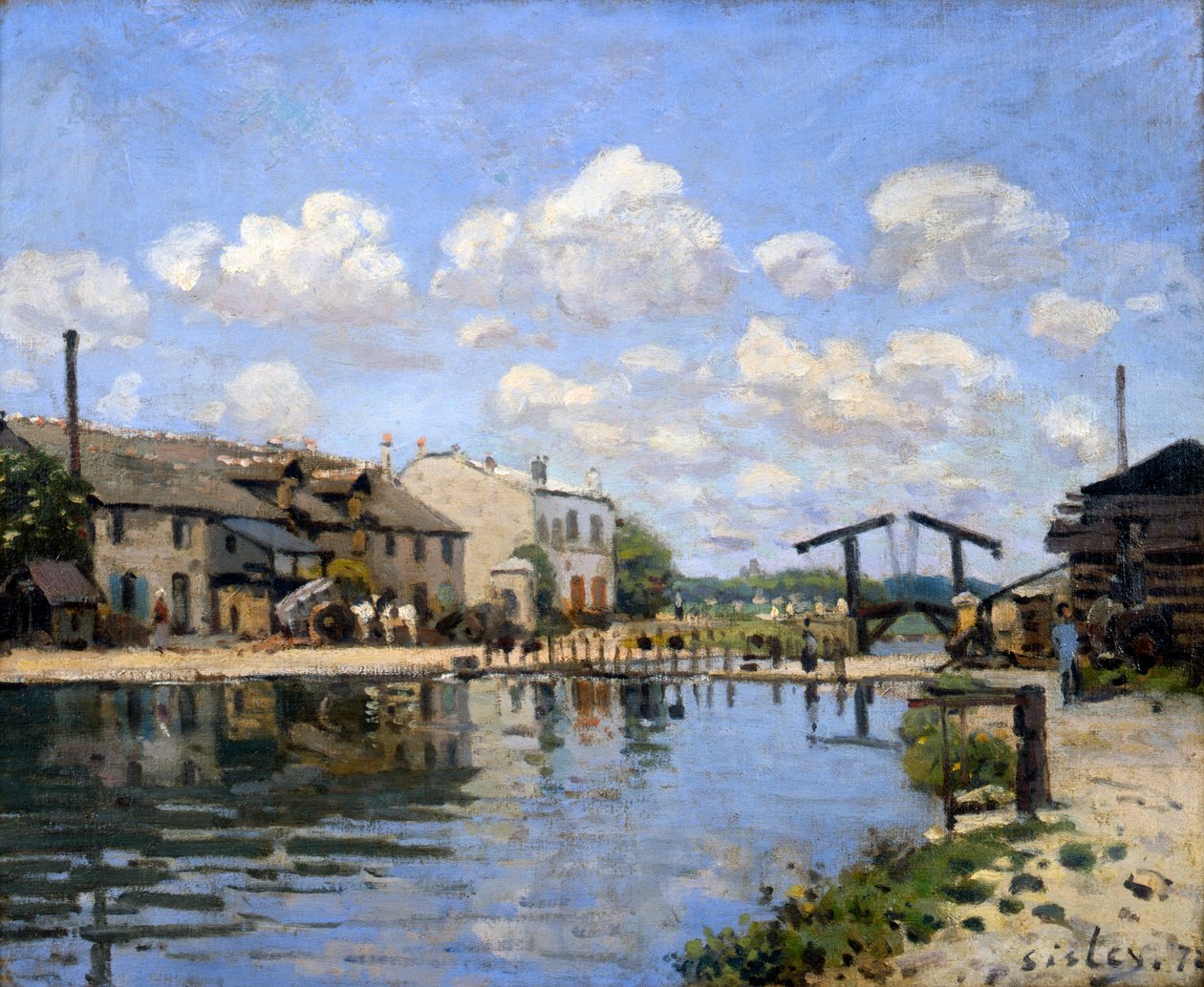 Canal Saint-Martin, Paříž, 1872 od Alfred Sisley