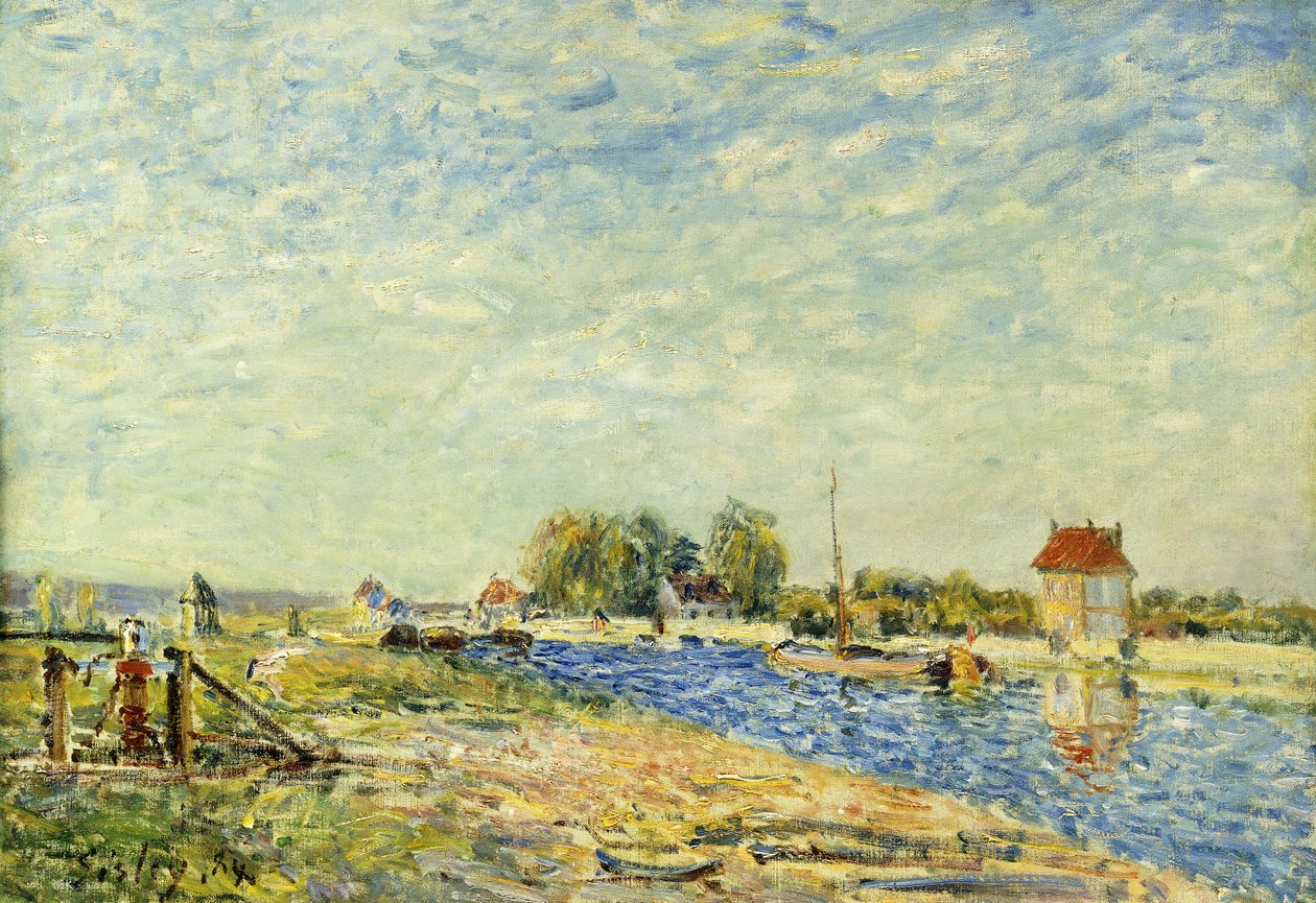 Kanál v Loingu; Kanál Loing, 1884 od Alfred Sisley