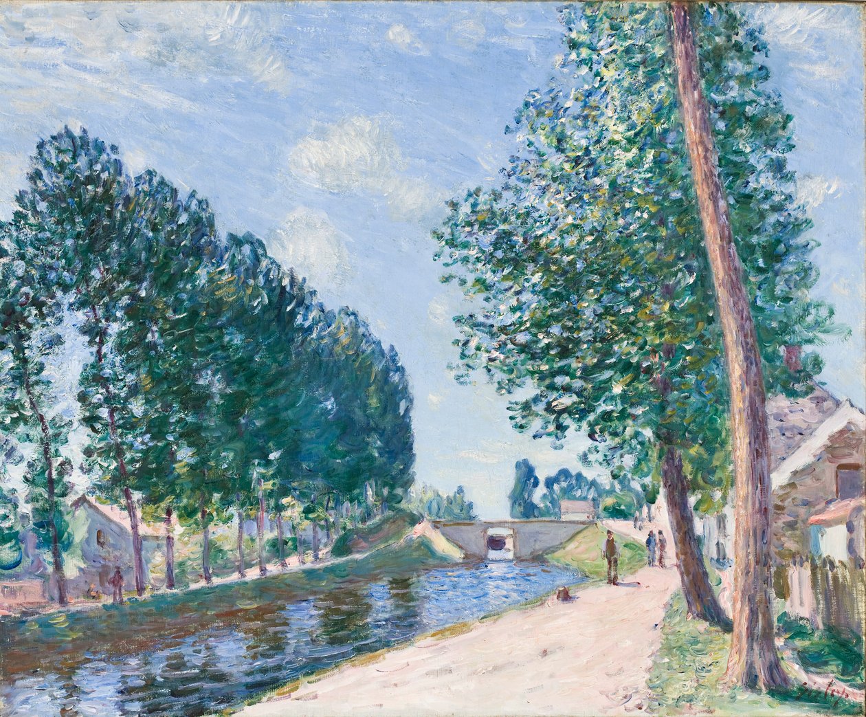 Kanál Loing v Moiret, kolem roku 1892 od Alfred Sisley
