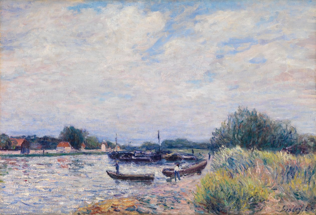 The Loing at Saint-Mammes, cca 1859-99 (olej na plátně) od Alfred Sisley