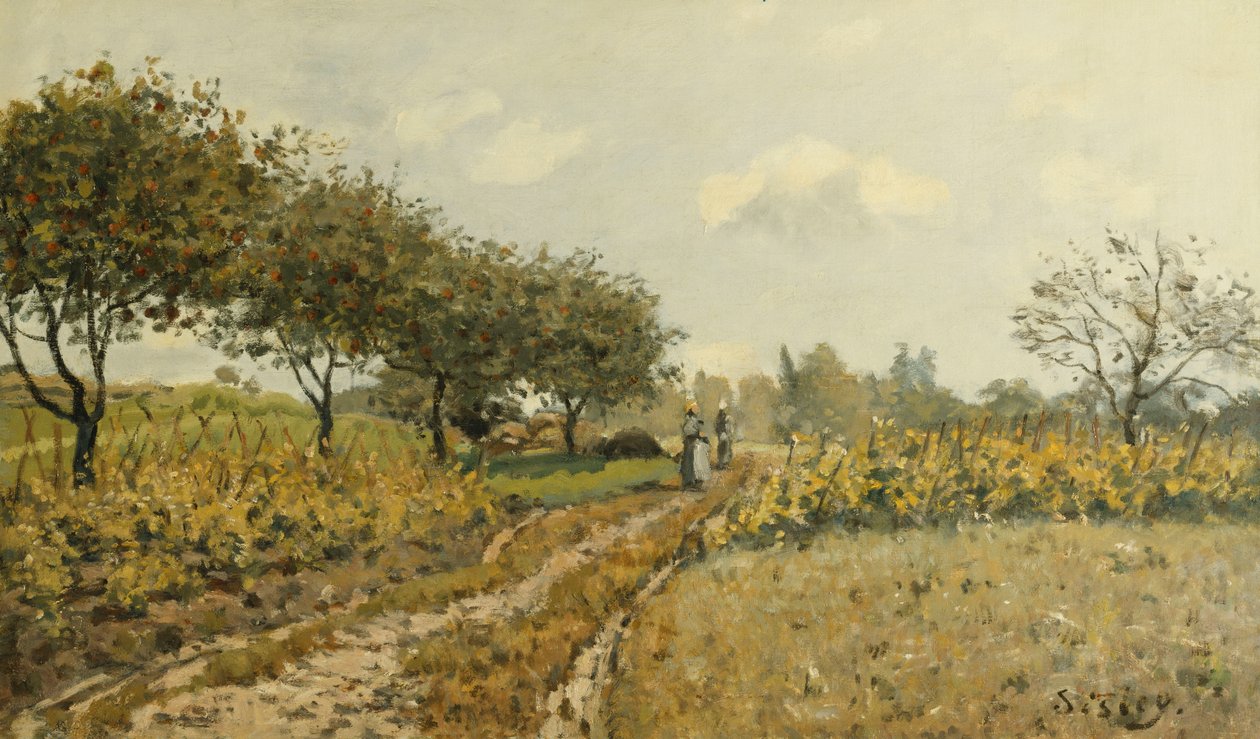 Cesta na venkově; Cesta na venkově, 1876 od Alfred Sisley