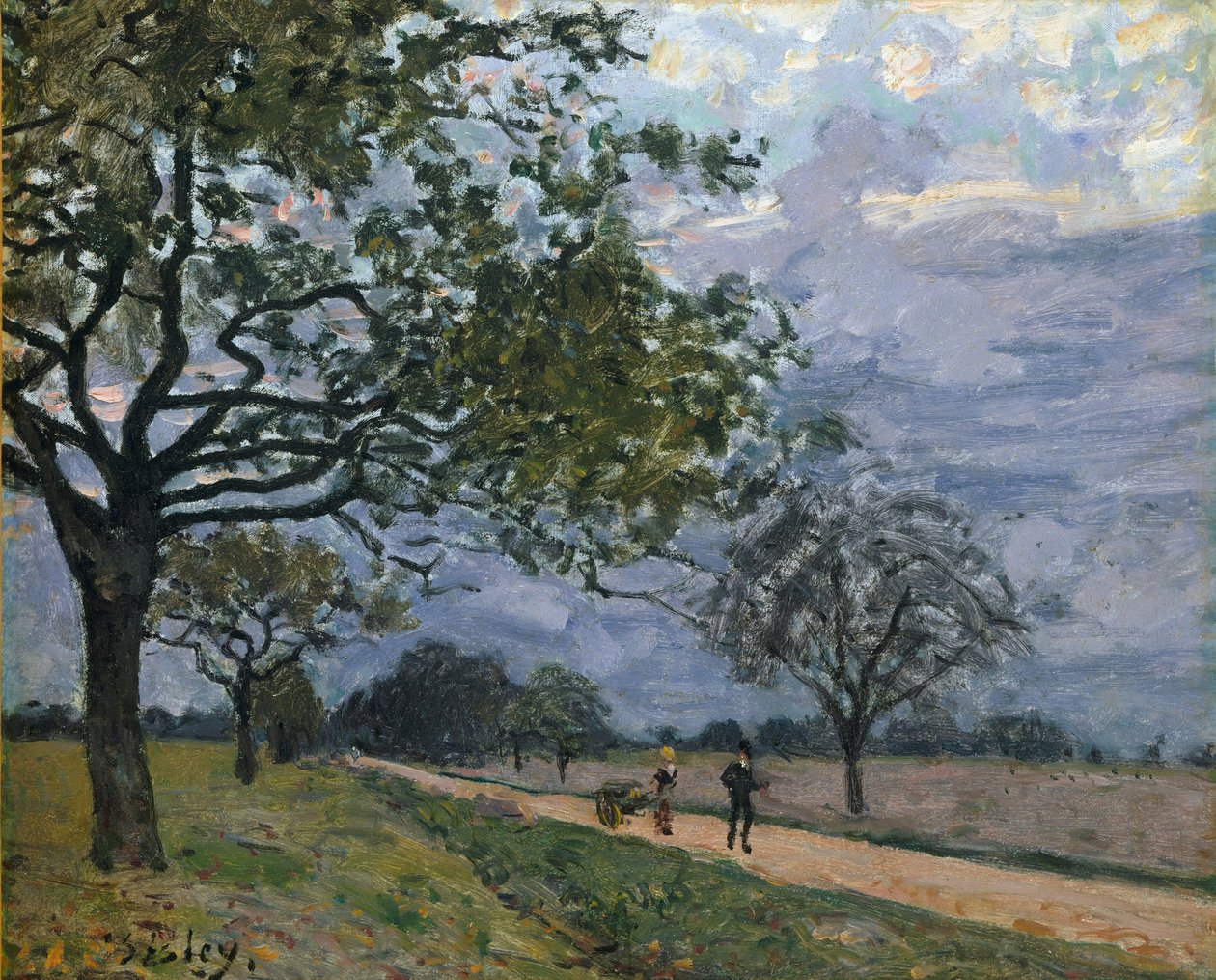 Cesta z Versailles do Louveciennes od Alfred Sisley
