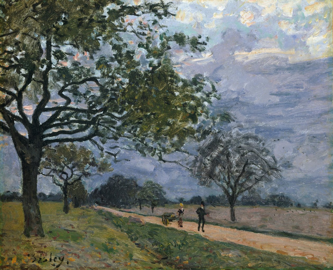 Cesta z Versailles do Louveciennes, pravděpodobně 1879. od Alfred Sisley