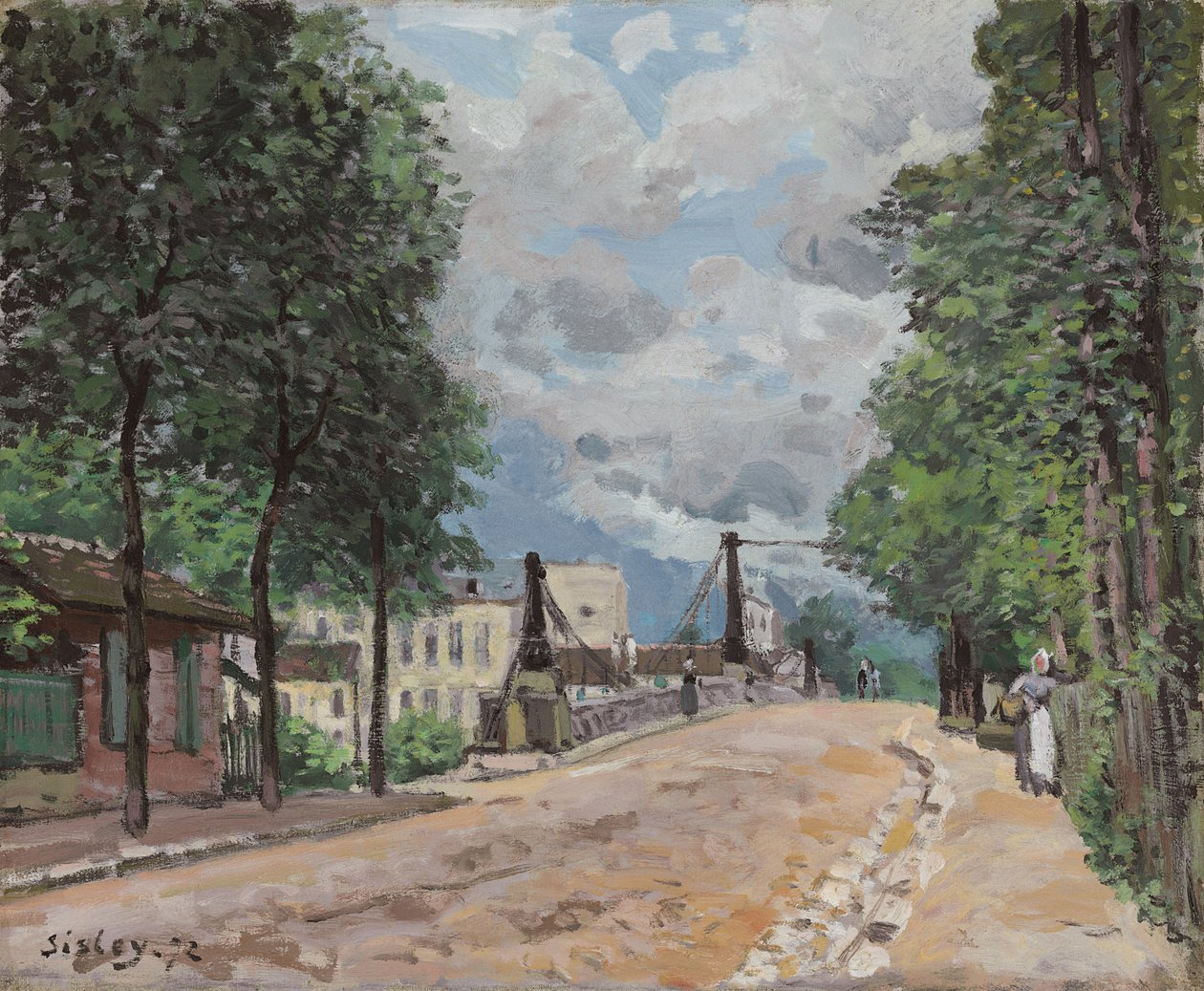 The Road of Gennevilliers; La route de Gennevilliers, 1872 od Alfred Sisley
