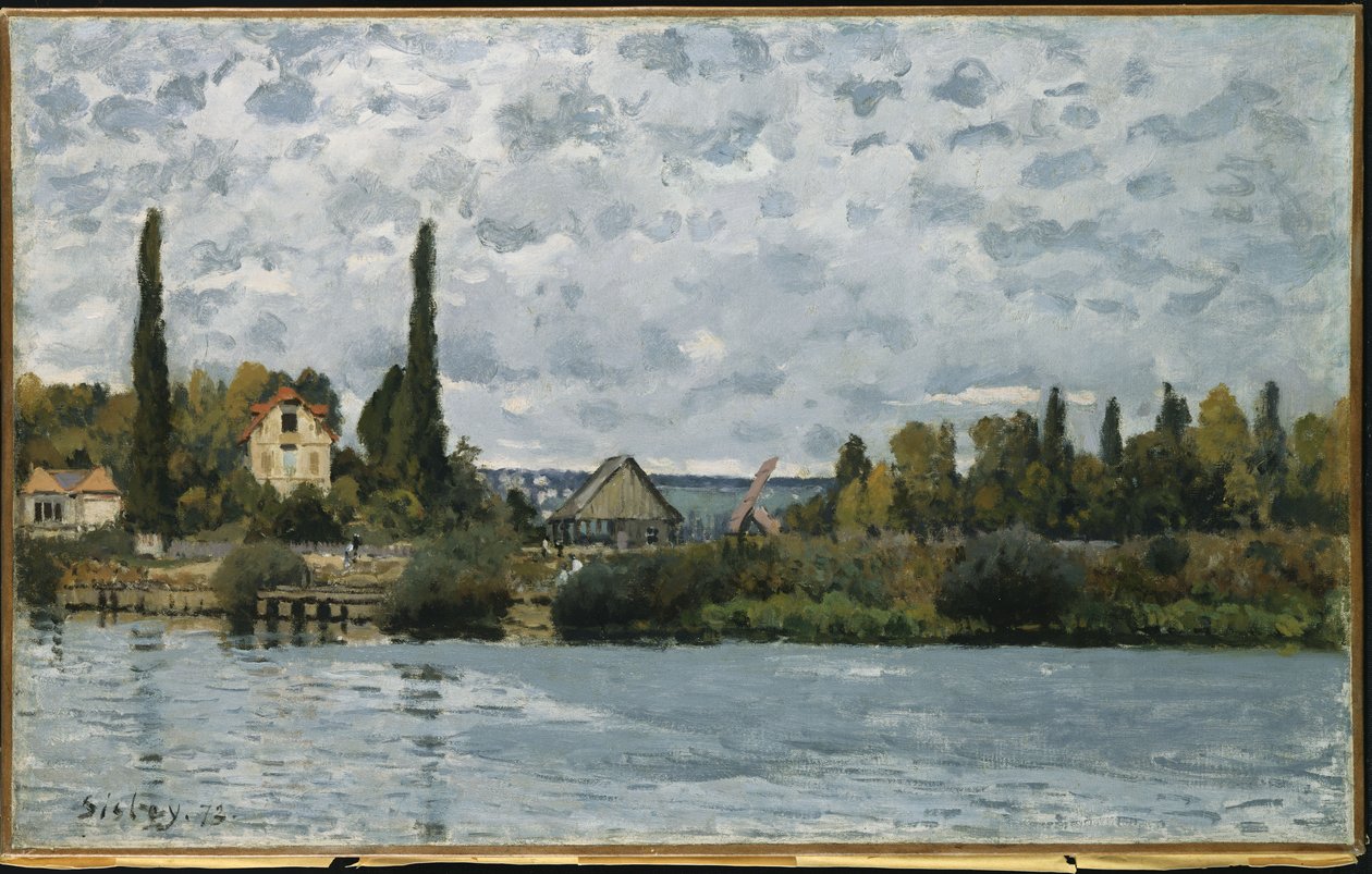 Seina v Bougival, 1873 od Alfred Sisley