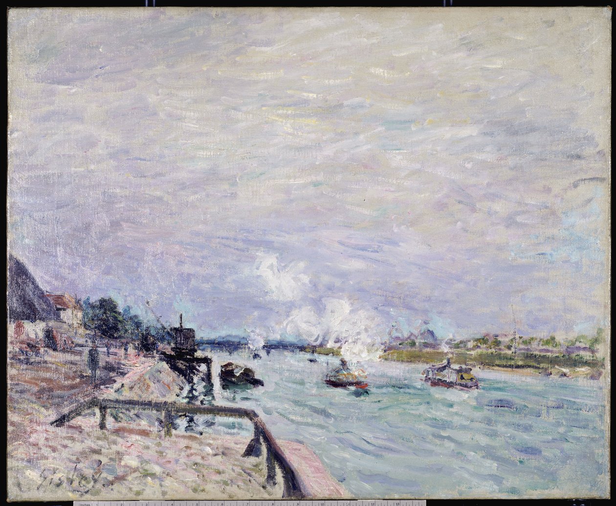 Seina v Grenelle, vlhké počasí, 1878 od Alfred Sisley