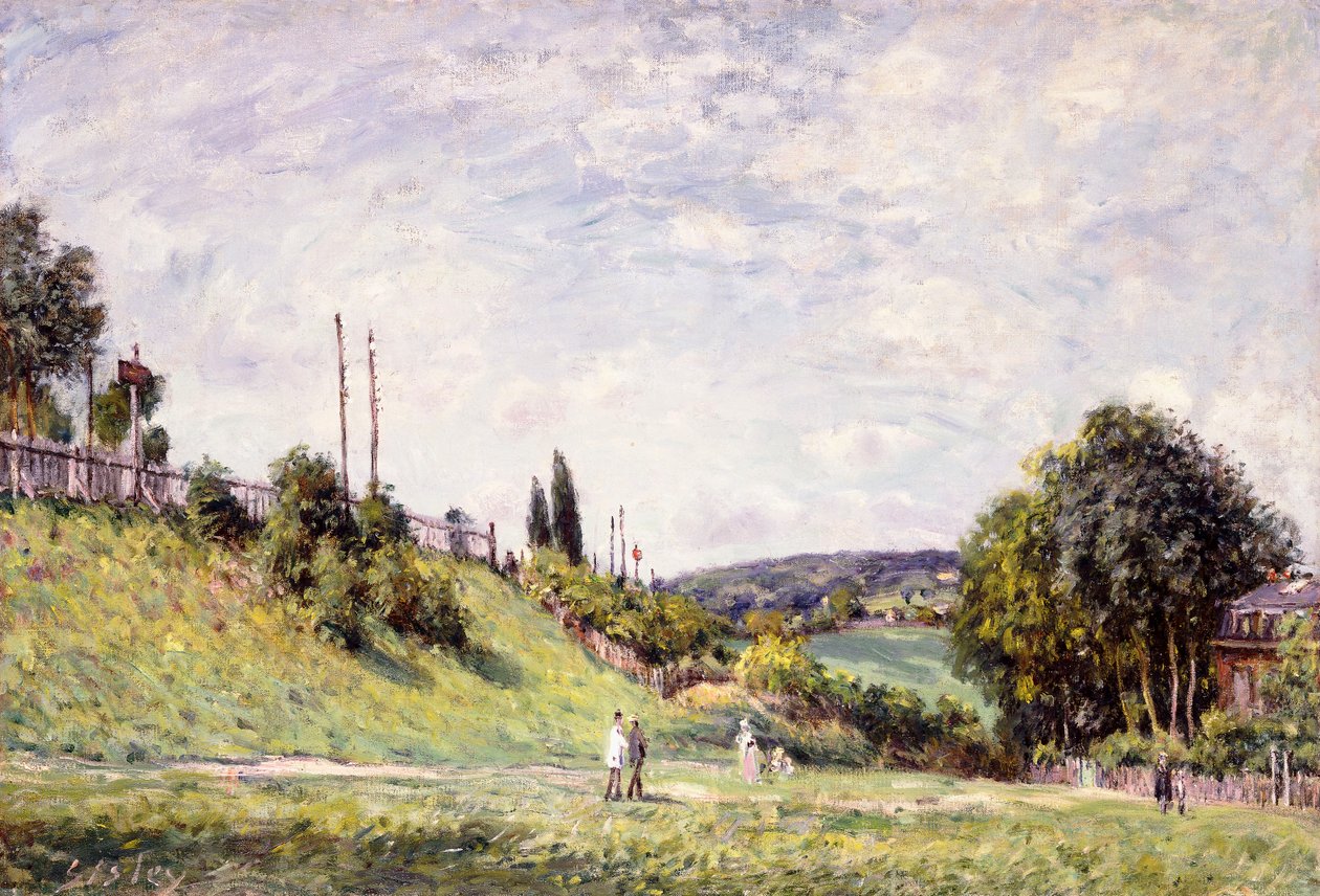 Svah u železnice v Sevres, 1879 od Alfred Sisley