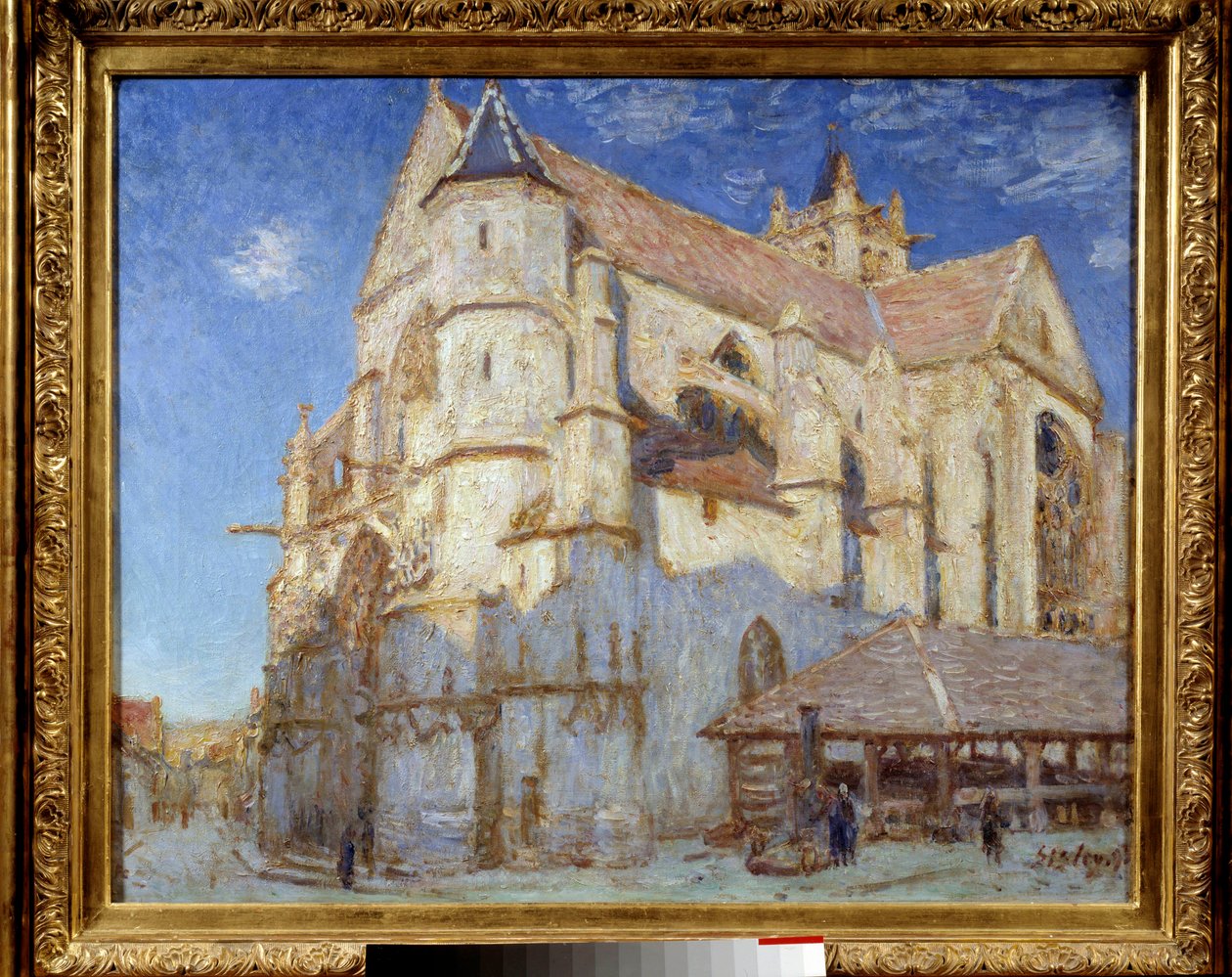 Kostel Moret (Moret-sur-Loing nebo Moret sur Loing). Obraz Alfreda Sisleyho (1839 - 1899) od Alfred Sisley