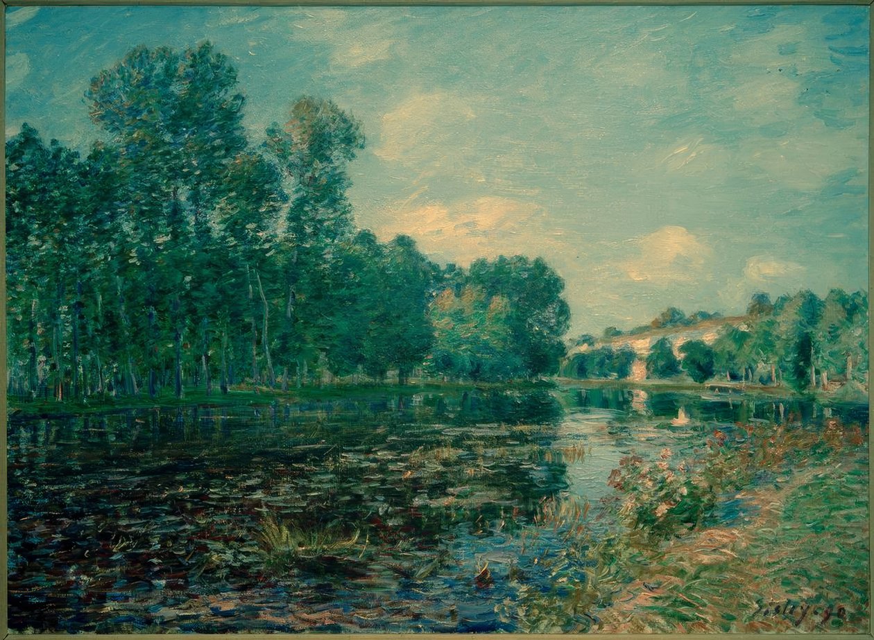 Loing turn v létě od Alfred Sisley