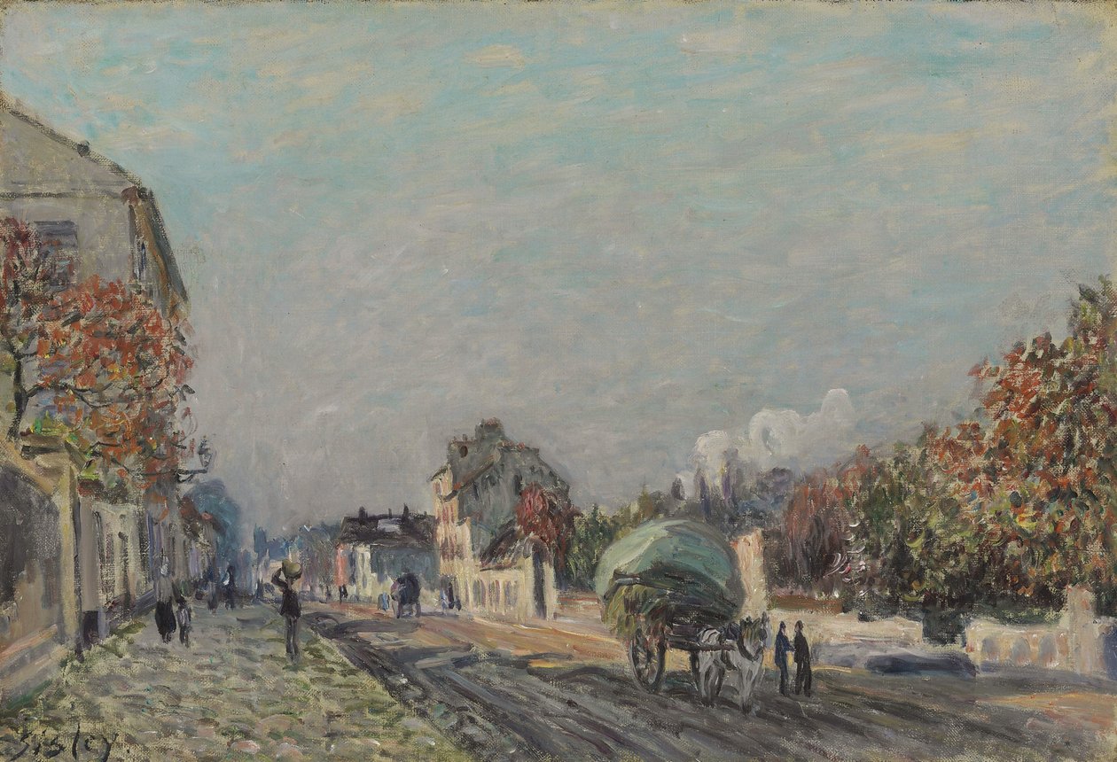 Une rue à Marly, 1876 od Alfred Sisley