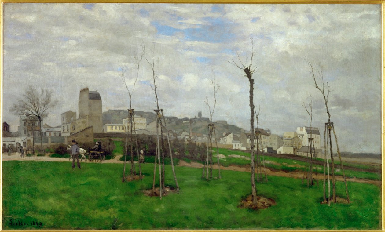 Pohled na Montmartre od Alfred Sisley