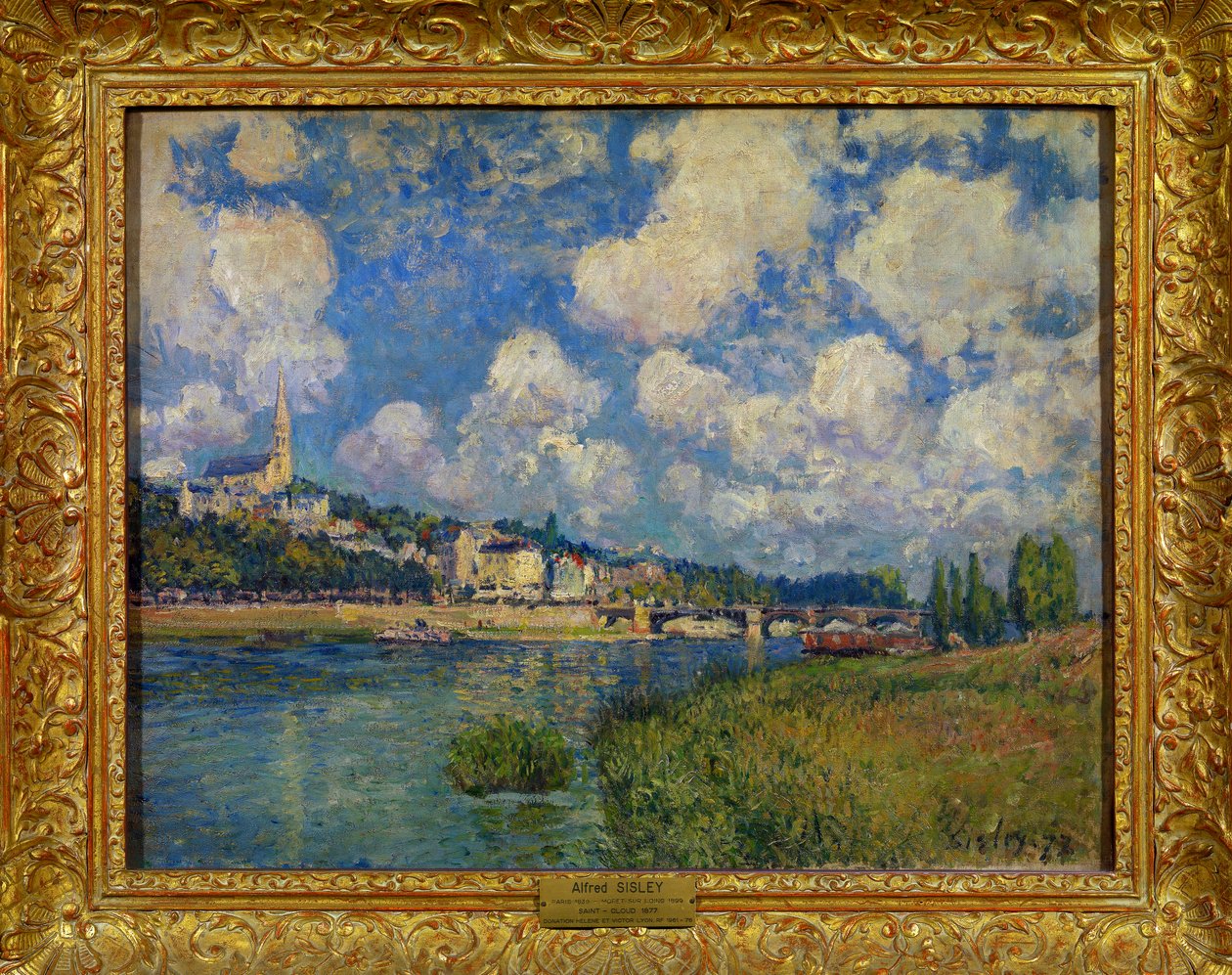 Pohled na Saint Cloud u Paříže Obraz Alfreda Sisleyho (1839-1899) 1877 Rozměr 0,55 x 0,65 m od Alfred Sisley