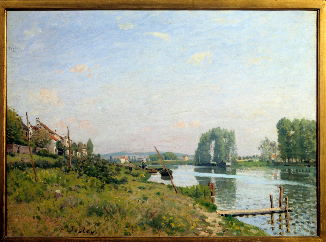 Pohled na ostrov Saint Denis Malba Alfreda Sisleyho (1839-1899) 1872 Ne. 0,5x0,65 m Paříž, musee d