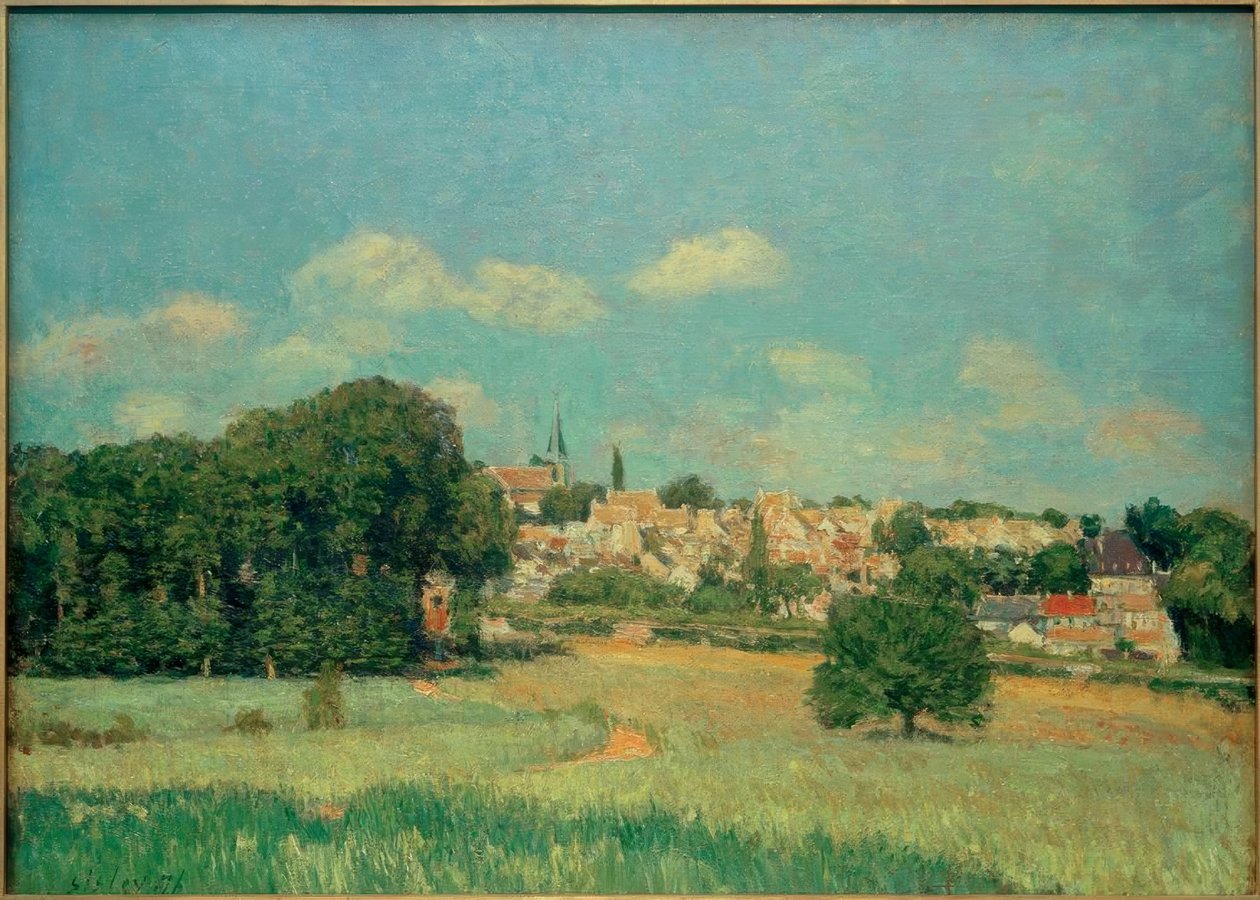 Pohled na Marly-le-Roi, sluneční efekt od Alfred Sisley