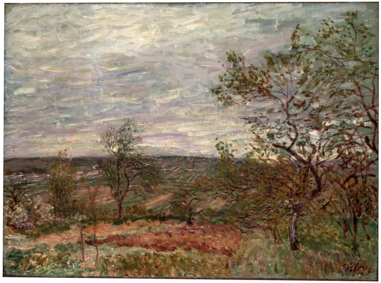 Větrný den ve Veneux, 1882. od Alfred Sisley