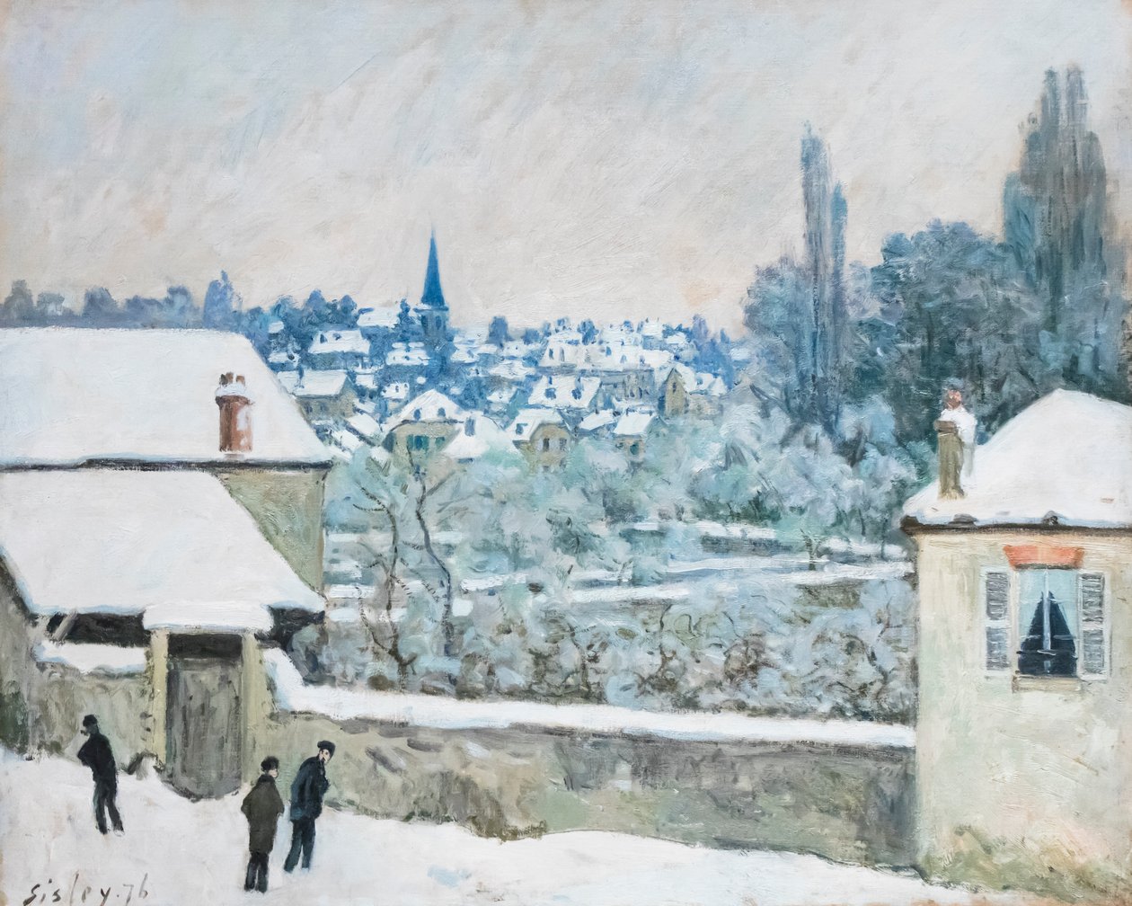 Zima v Louveciennes od Alfred Sisley