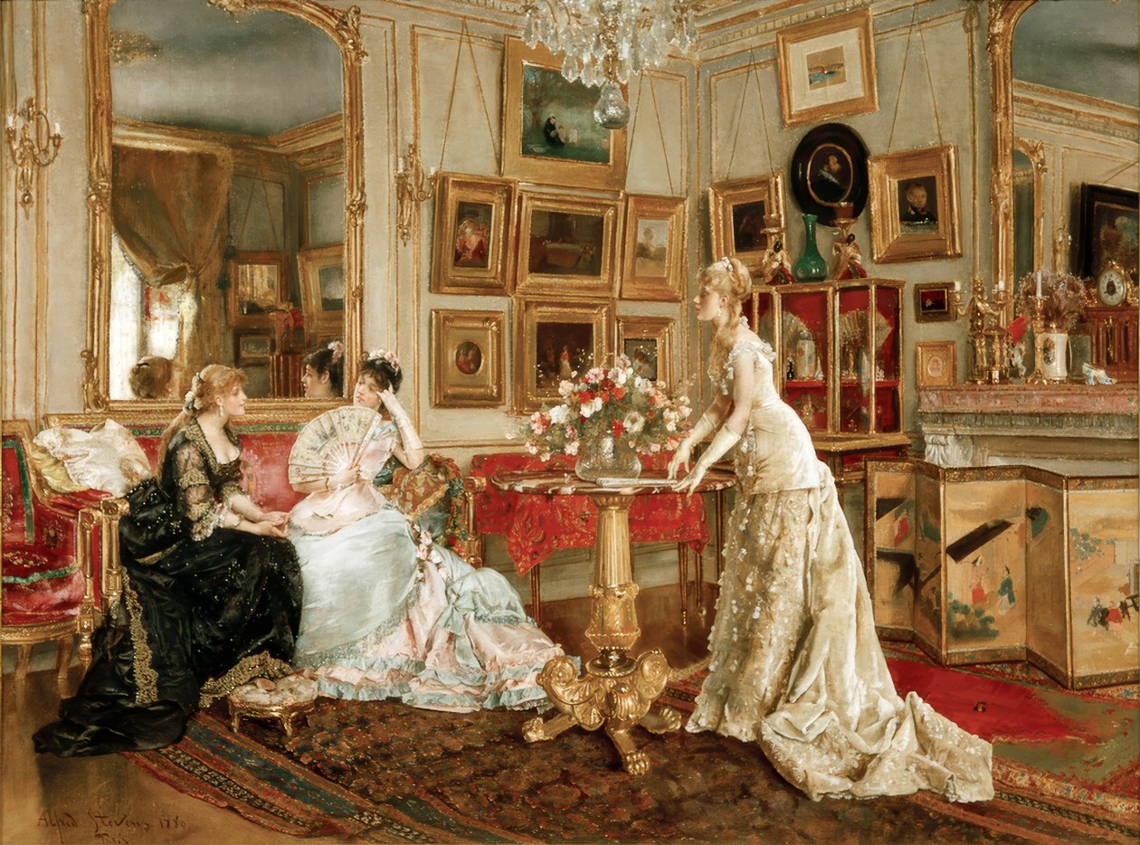 A.Stevens, Malířova psací místnost od Alfred Emile Stevens