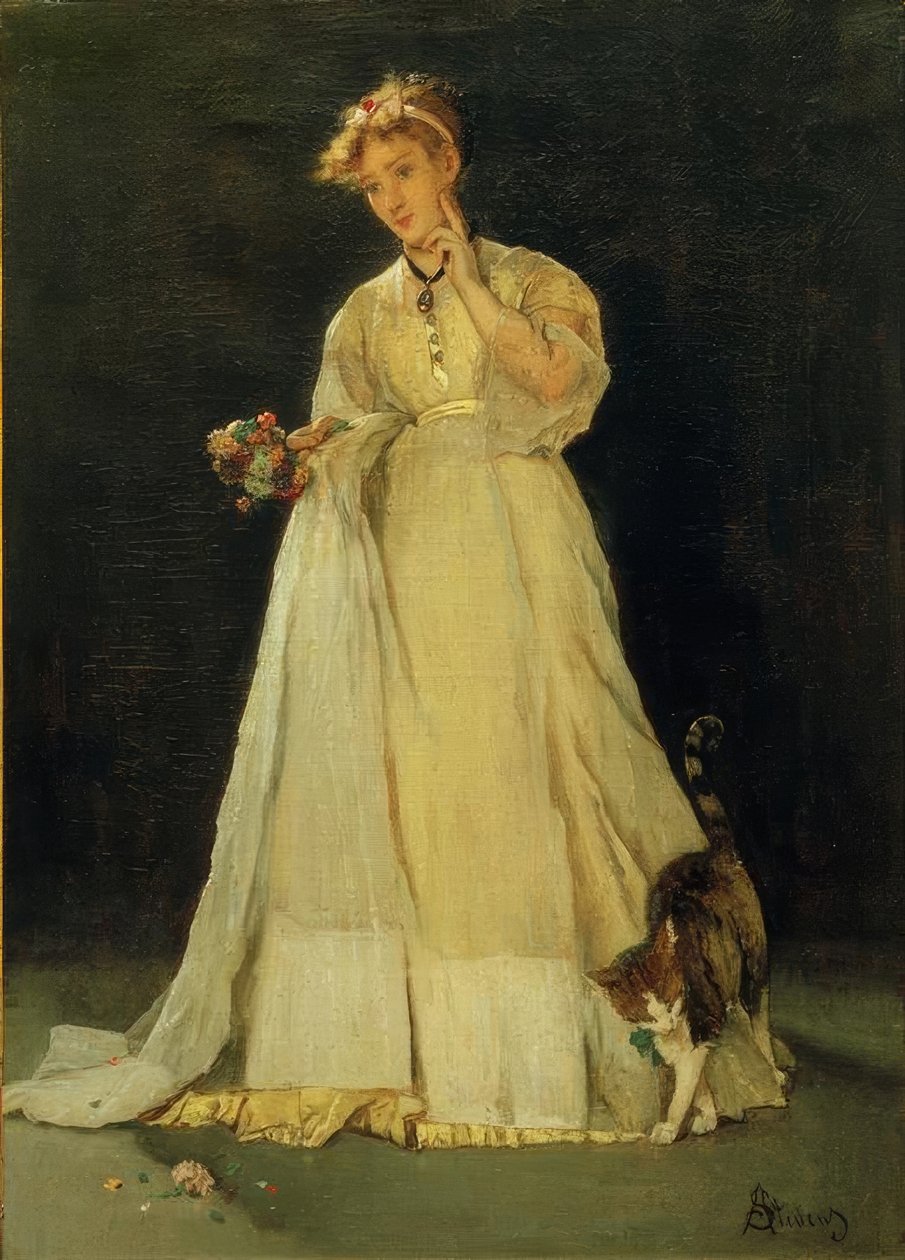 A.Stevens, Ofélie od. Natrhaná kytice od Alfred Emile Stevens