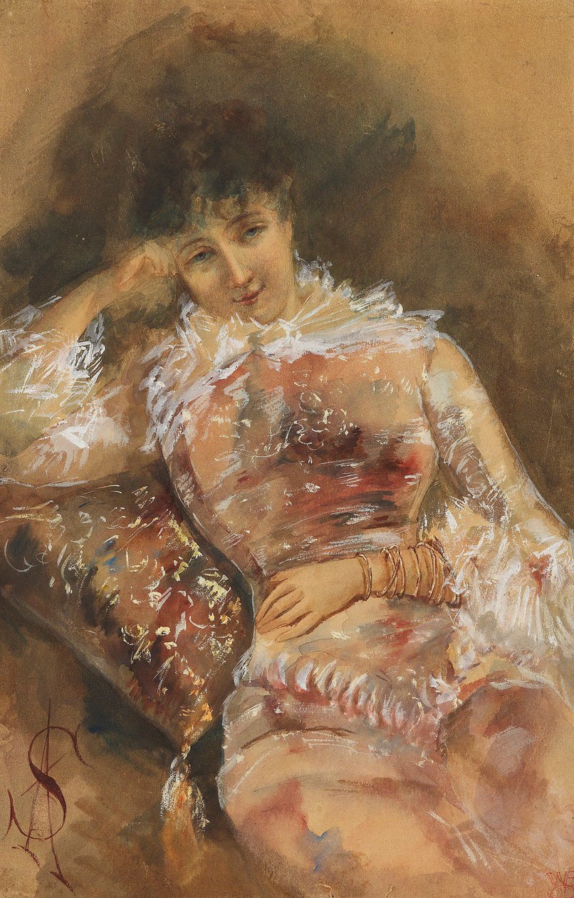 Portrét Sarah Bernhardtové 1844-1923, c. 1880. od Alfred Emile Stevens