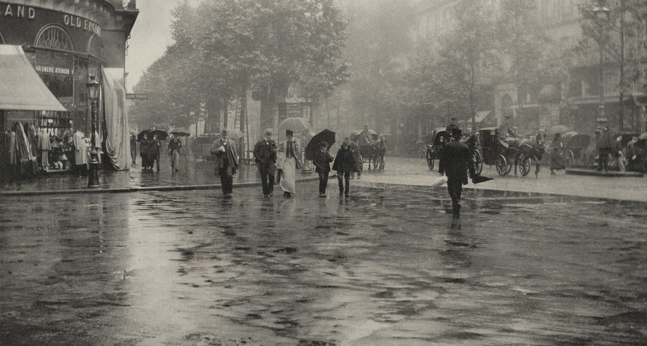 Deštivý den na bulváru – Paříž od Alfred Stieglitz