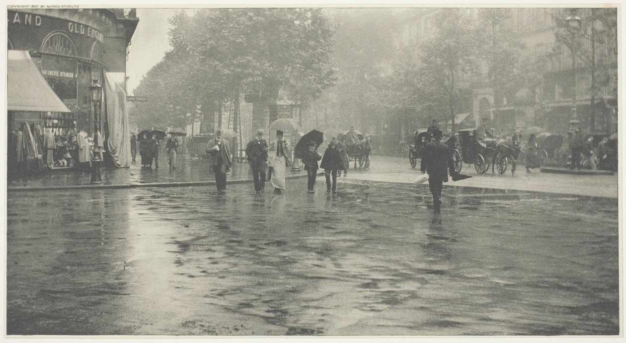 Mokrý den na bulváru v Paříži od Alfred Stieglitz
