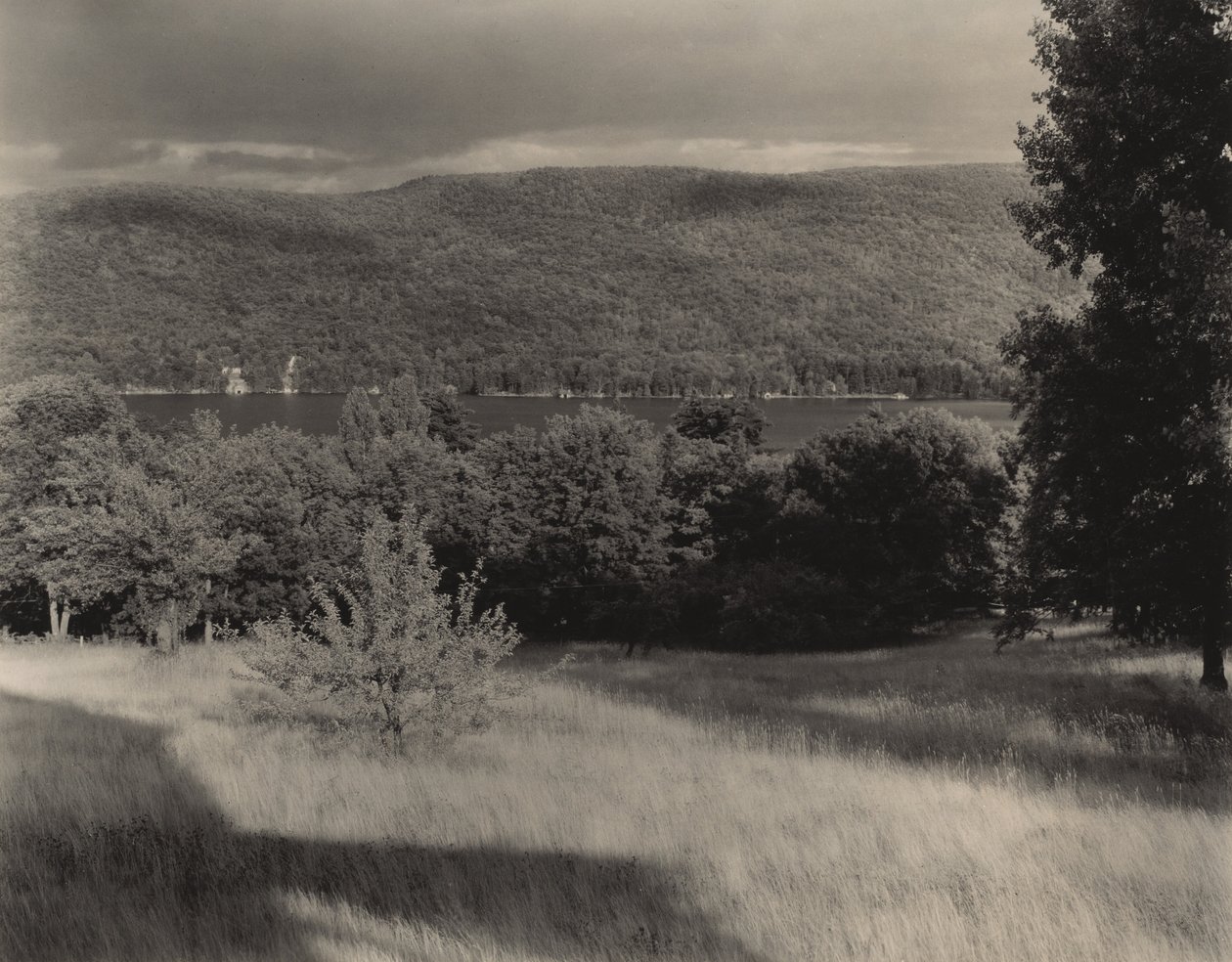 Jezero George z kopce od Alfred Stieglitz