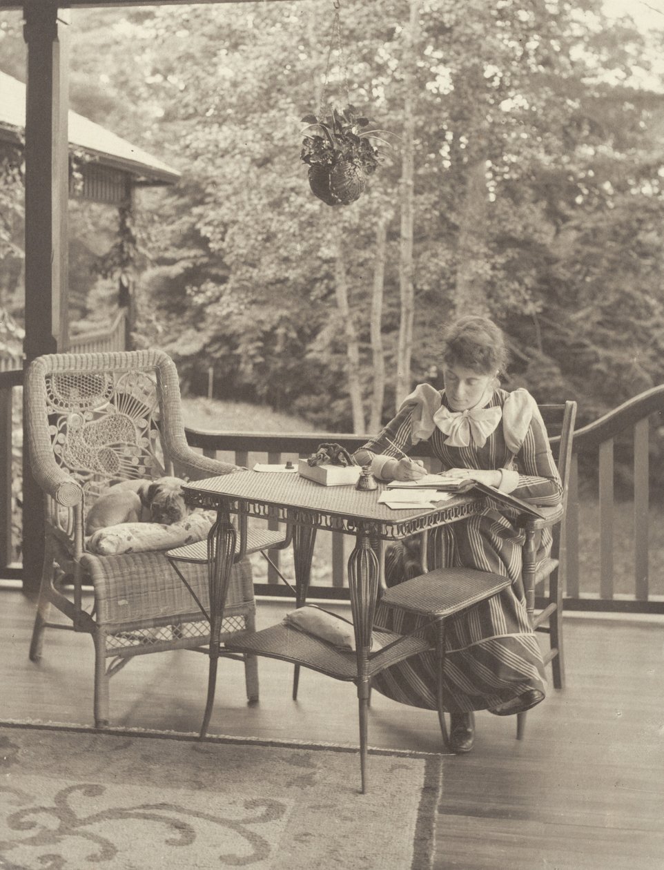Na verandě, Oaklawn, Lake George od Alfred Stieglitz