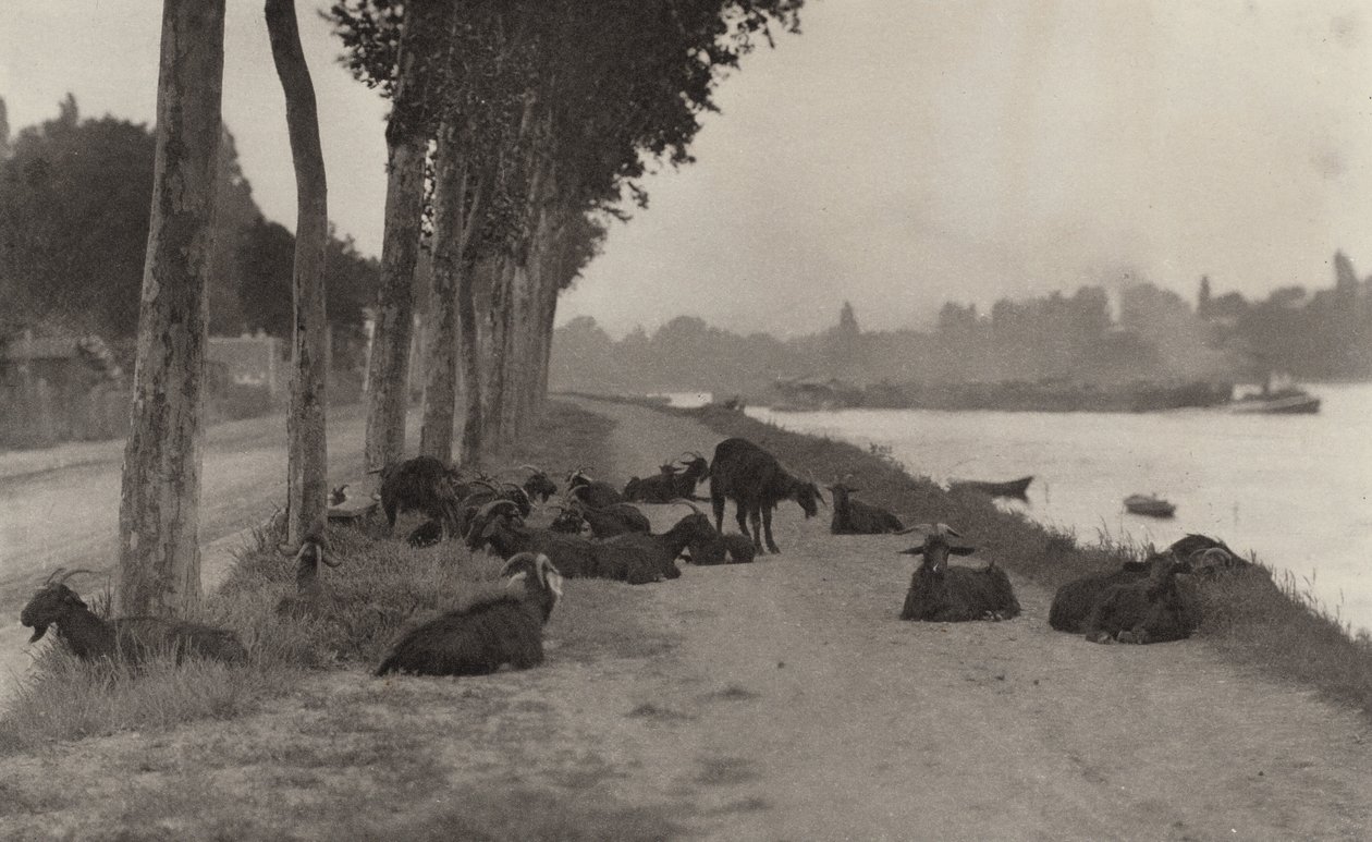 Na Seině - poblíž Paříže od Alfred Stieglitz