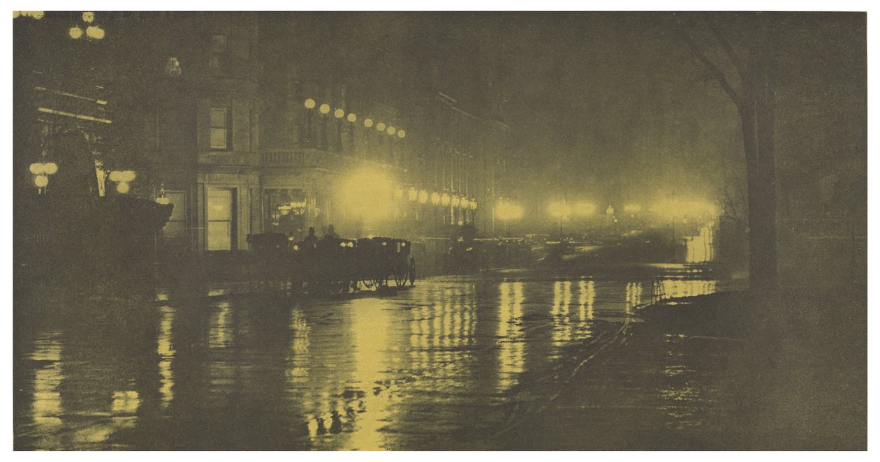 Záře noci - New York od Alfred Stieglitz