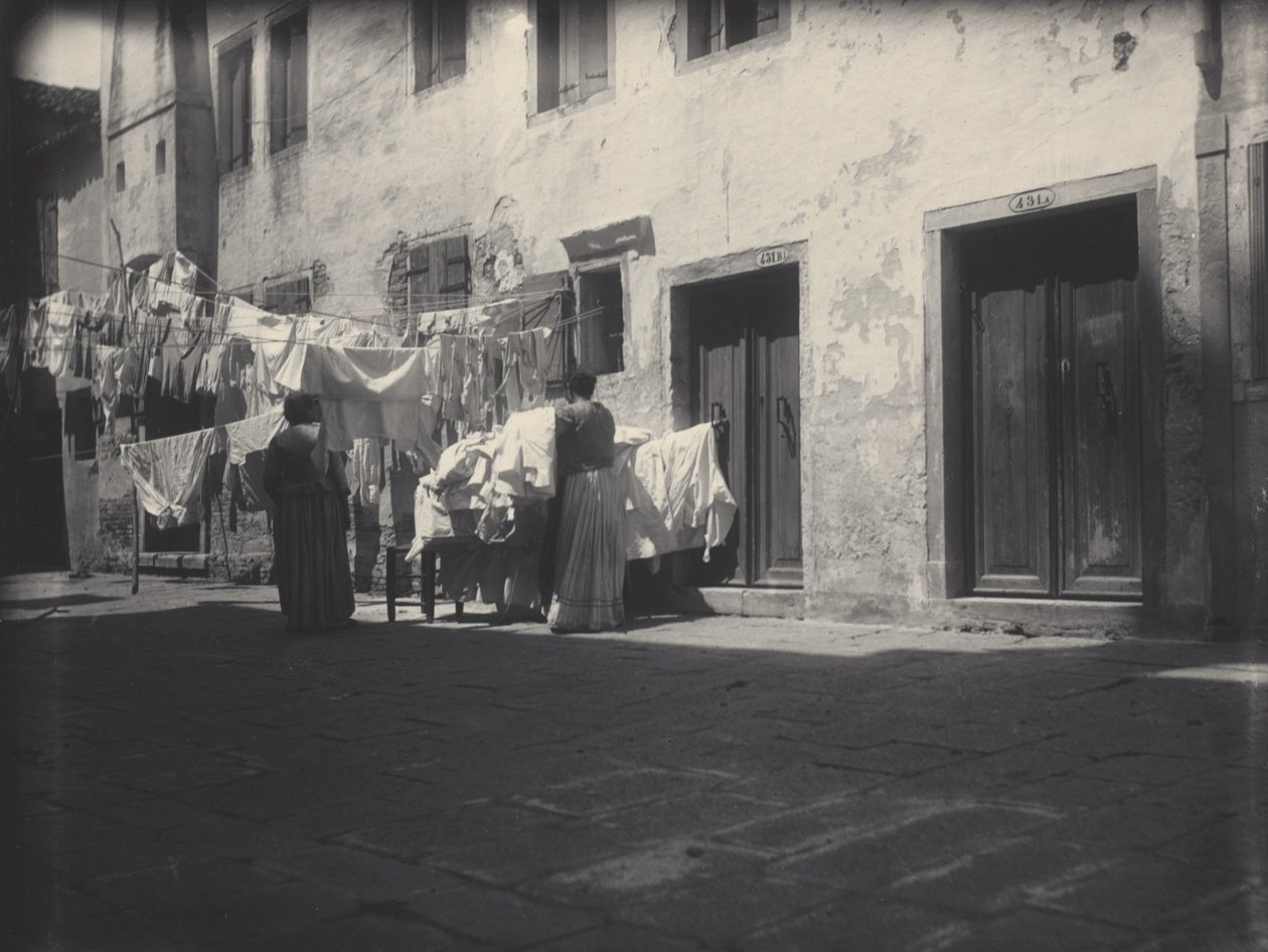 Den praní, Benátky od Alfred Stieglitz