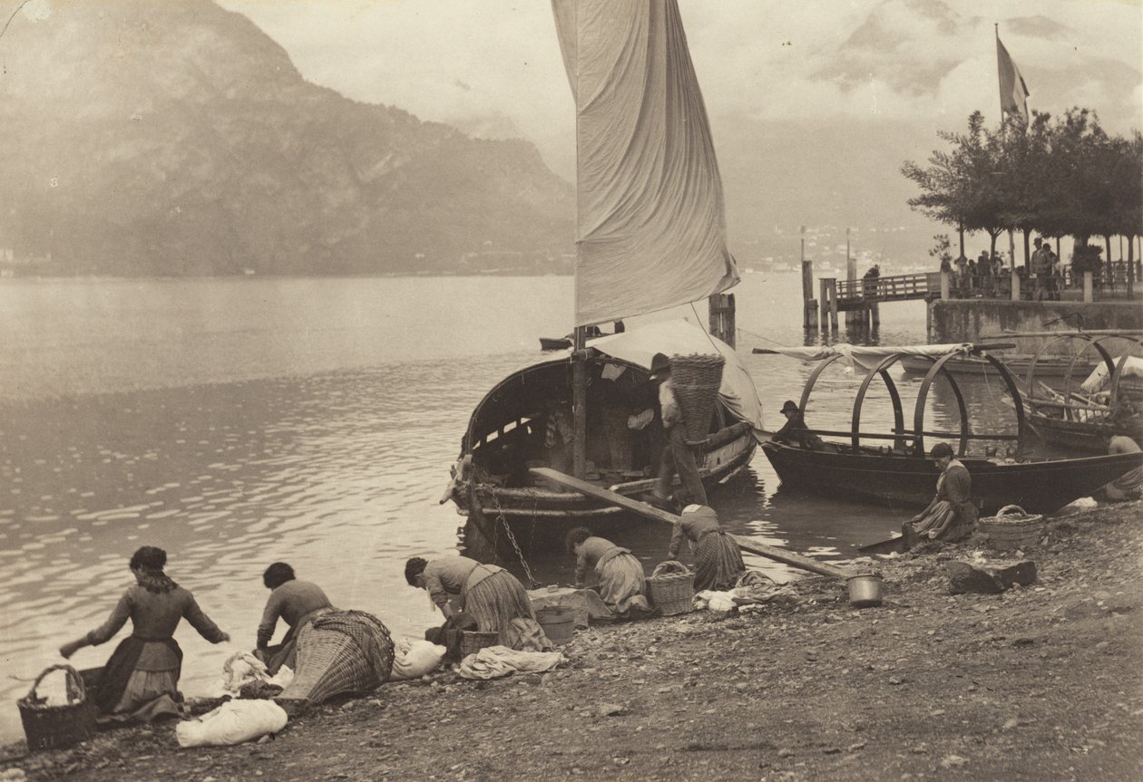 Prádelníčky u jezera Como od Alfred Stieglitz