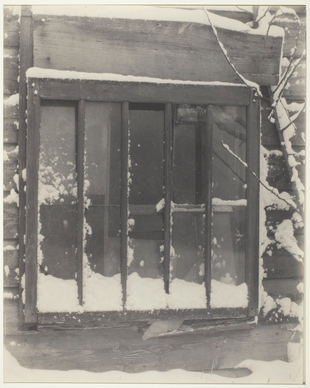 Okno: dřevo, sklo, sníh od Alfred Stieglitz