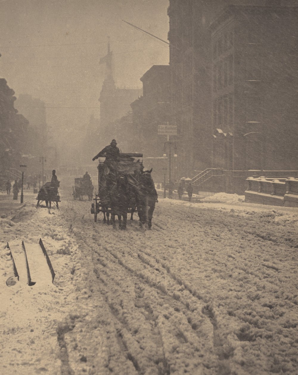 Zima, Pátá avenue od Alfred Stieglitz