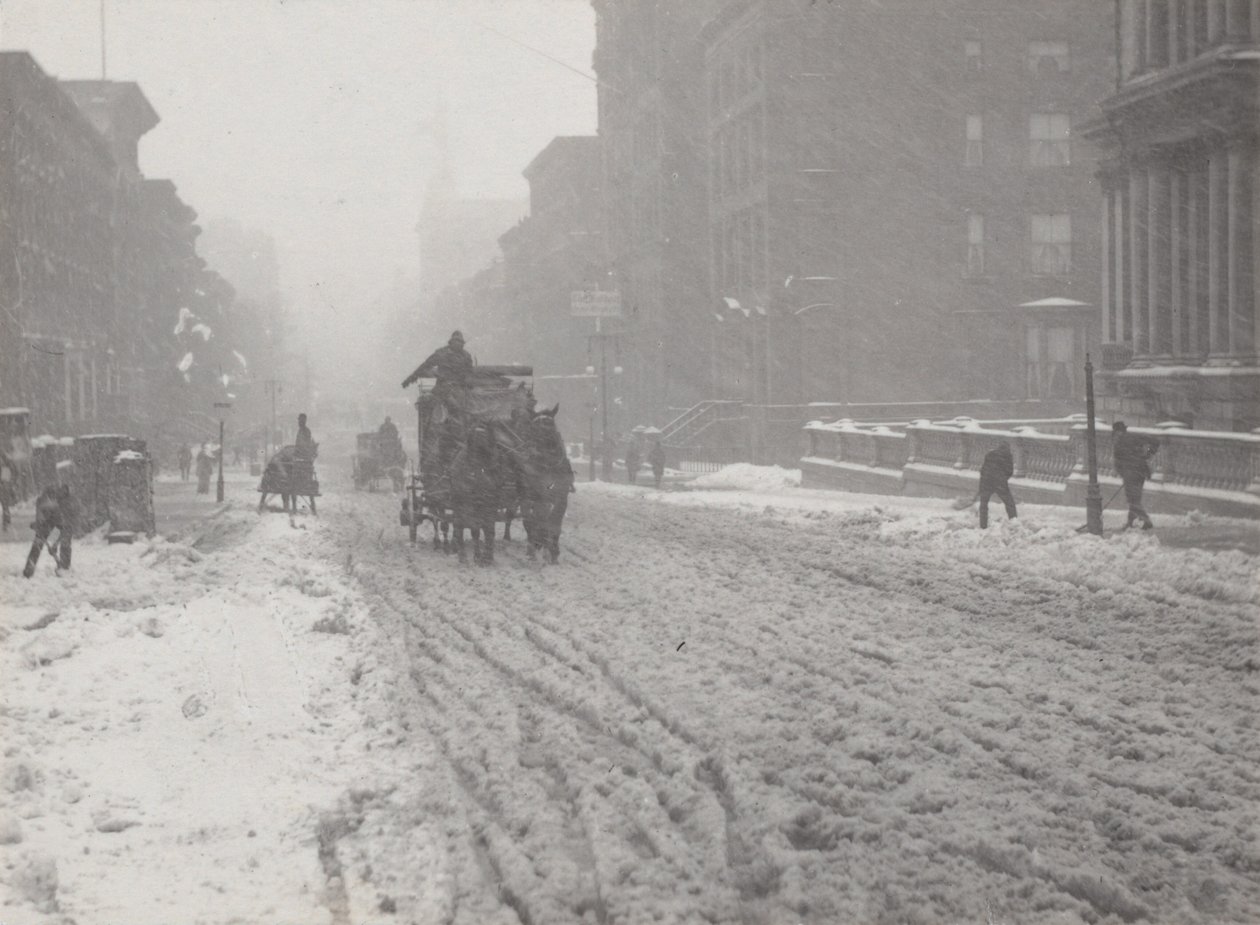 Zima na Páté avenue od Alfred Stieglitz