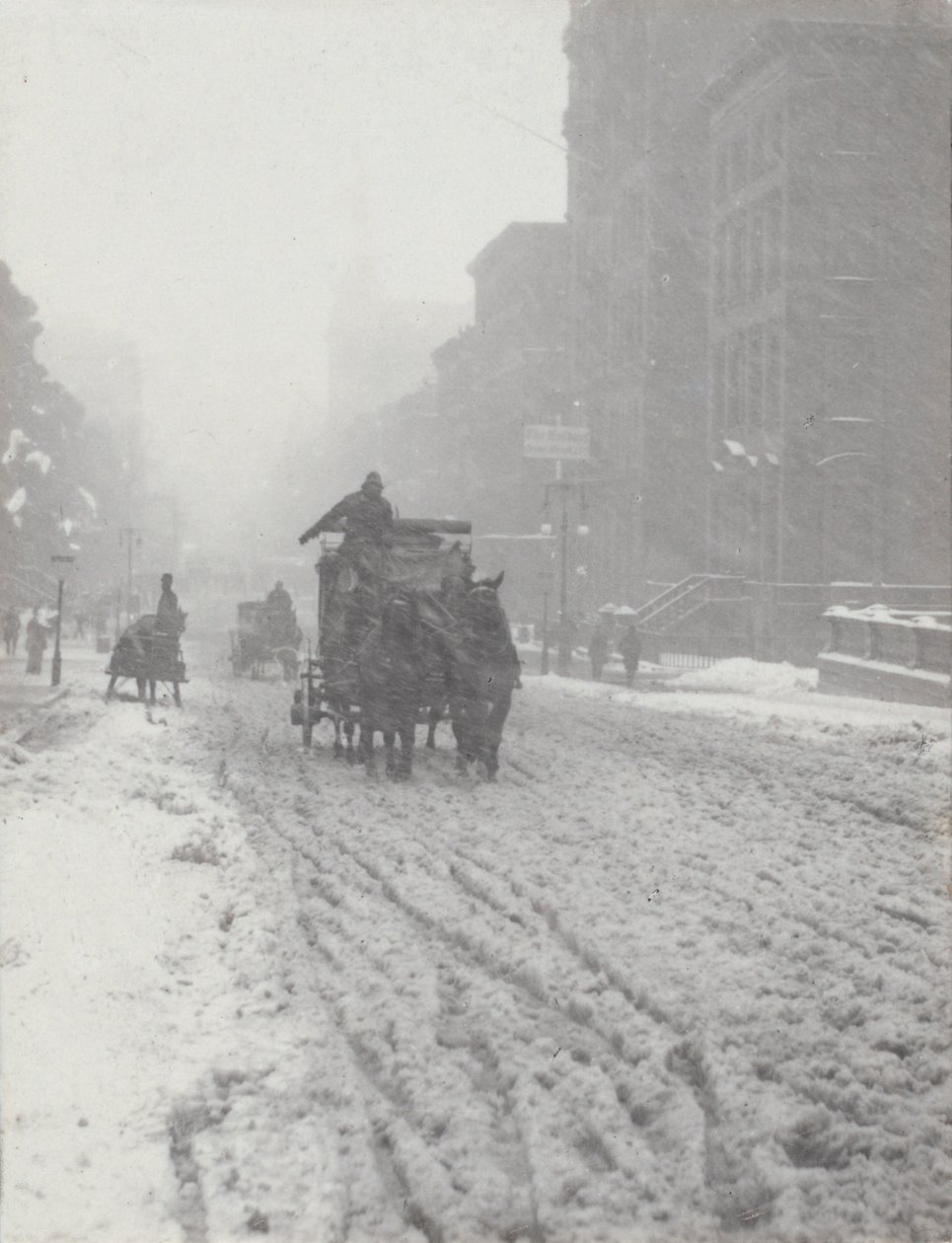 Zima na Páté avenue od Alfred Stieglitz