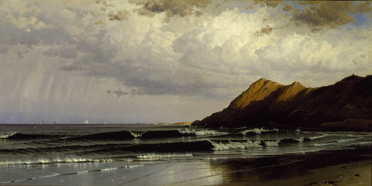 Čas a příliv, cca 1873 (olej na plátně) od Alfred Thompson Bricher