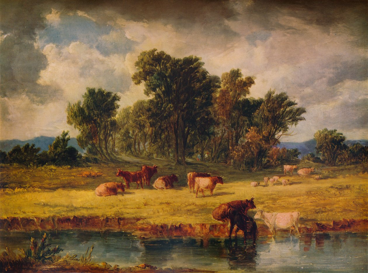 Banks of the Envy, poblíž Rhuddlan, 1852, 1938 od Alfred Vickers