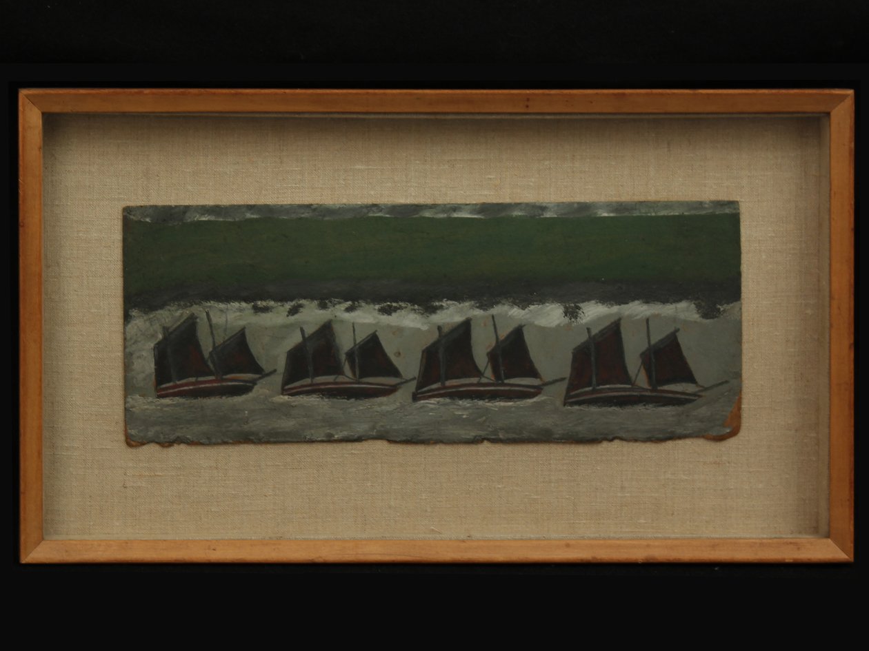 Čtyři škunery, kolem roku 1930 od Alfred Wallis