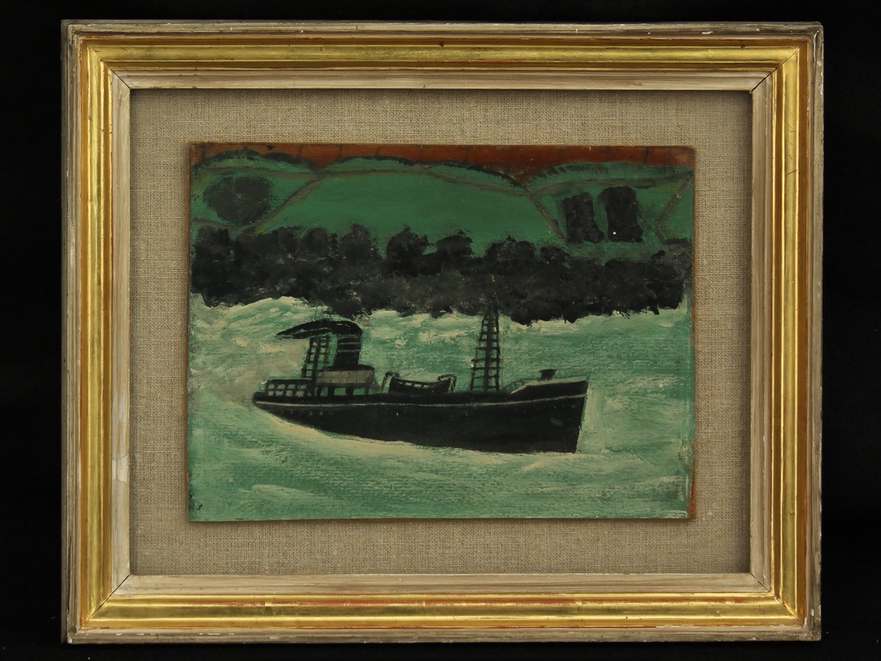 Trawler u cornwallského pobřeží, kolem roku 1928 od Alfred Wallis