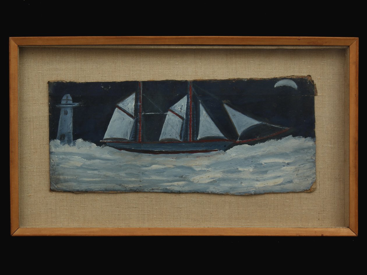 Trawler u cornwallského pobřeží, kolem roku 1930 od Alfred Wallis