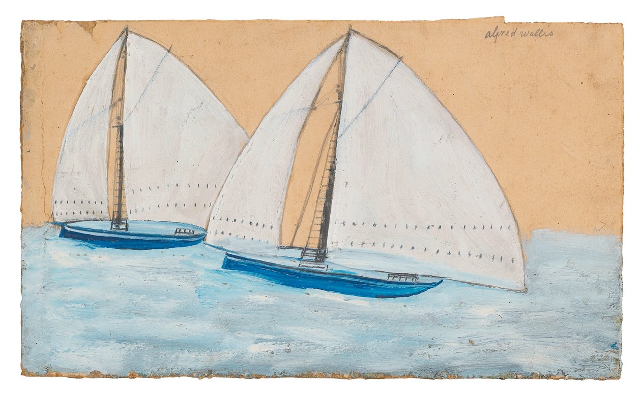 Dvě plachetnice od Alfred Wallis