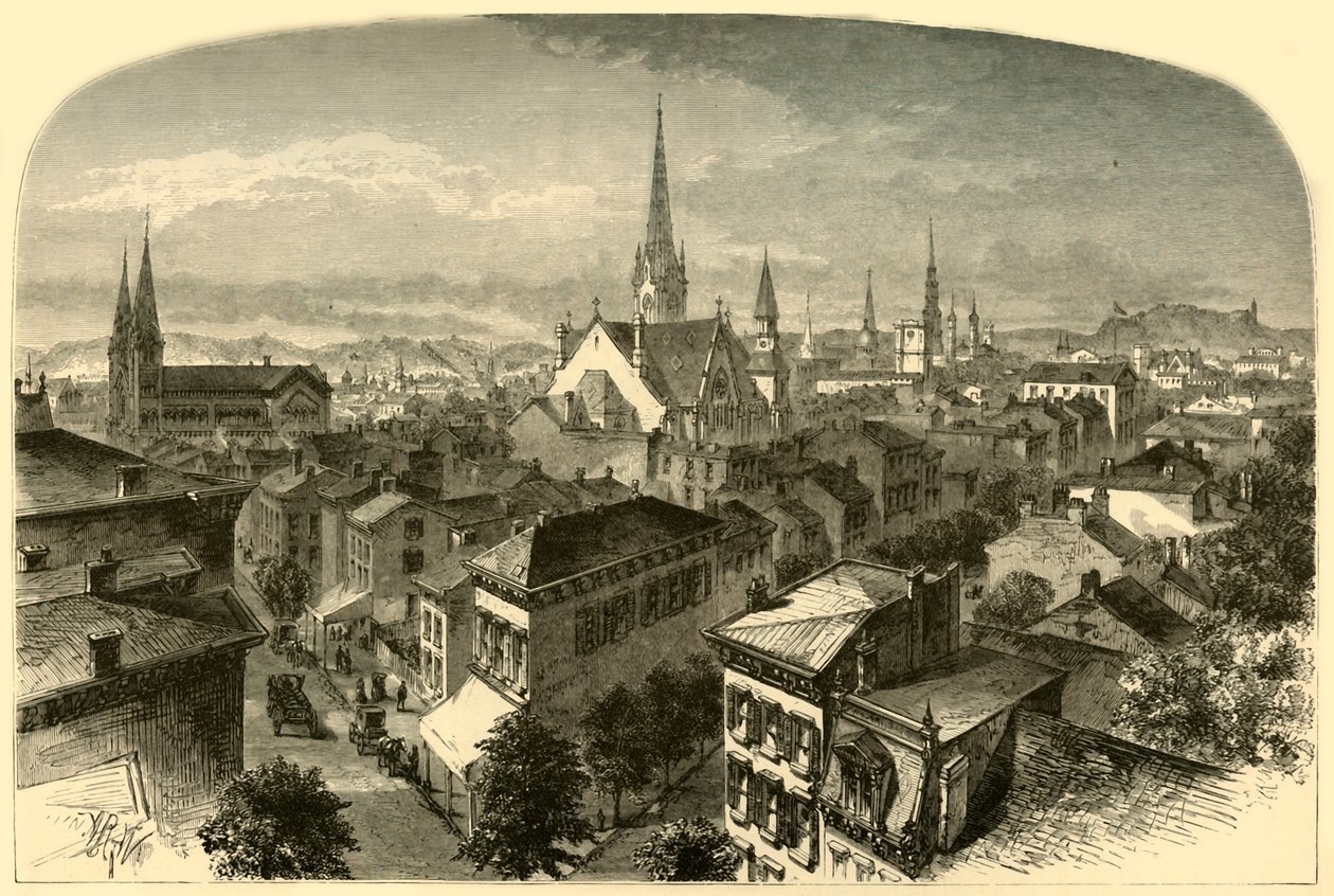 „Cincinnati, pohled z hotelu Carlisle“, 1874. od Alfred Rudolph Waud