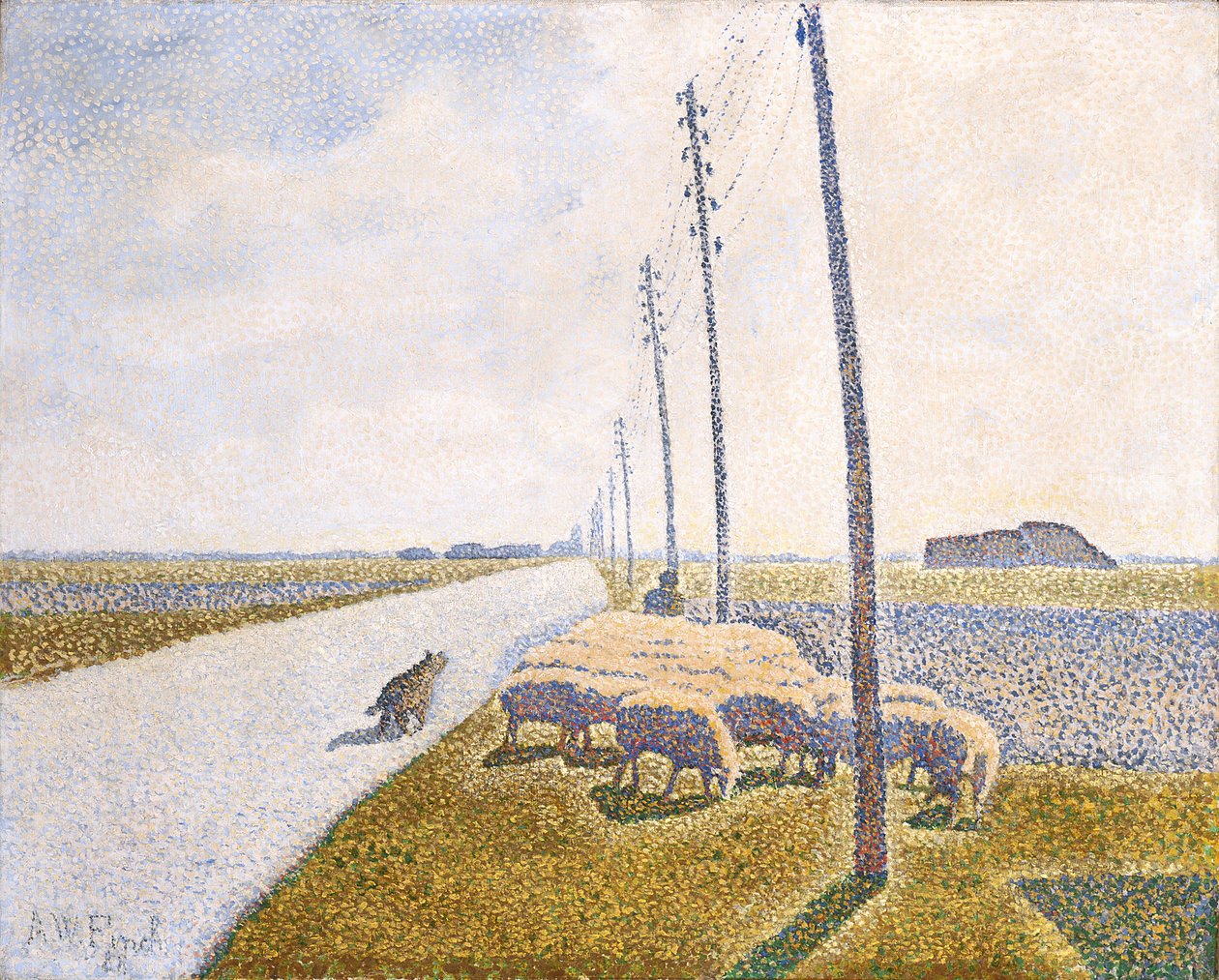 Cesta do Nieuportu (olej na plátně) od Alfred William (1854 1930) Finch