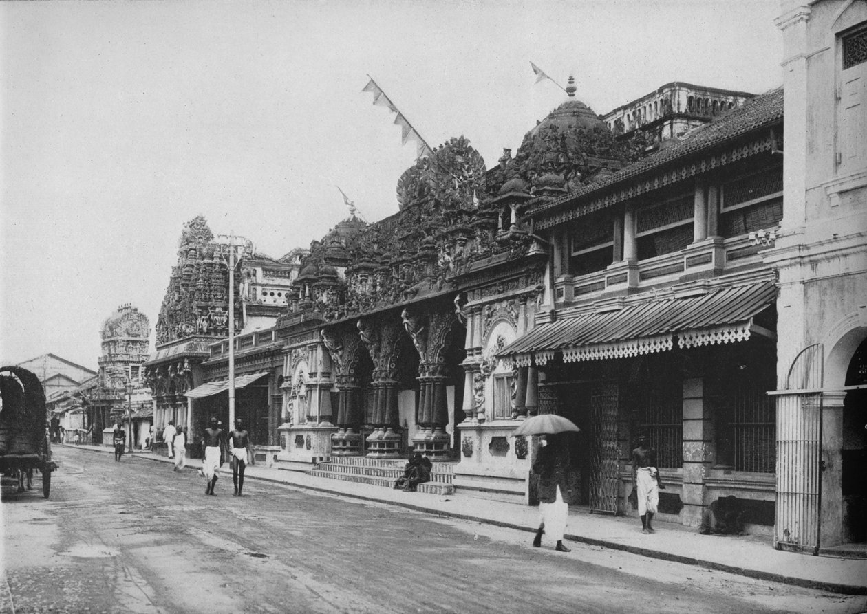 Hinduistický chrám, Pettah, Colombo, c1890, 1910 od Alfred William Amandus Plate