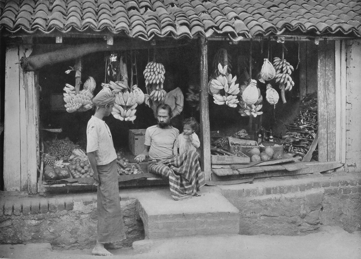 Native Boutique or Fruit Shop, c1890, 1910 od Alfred William Amandus Plate