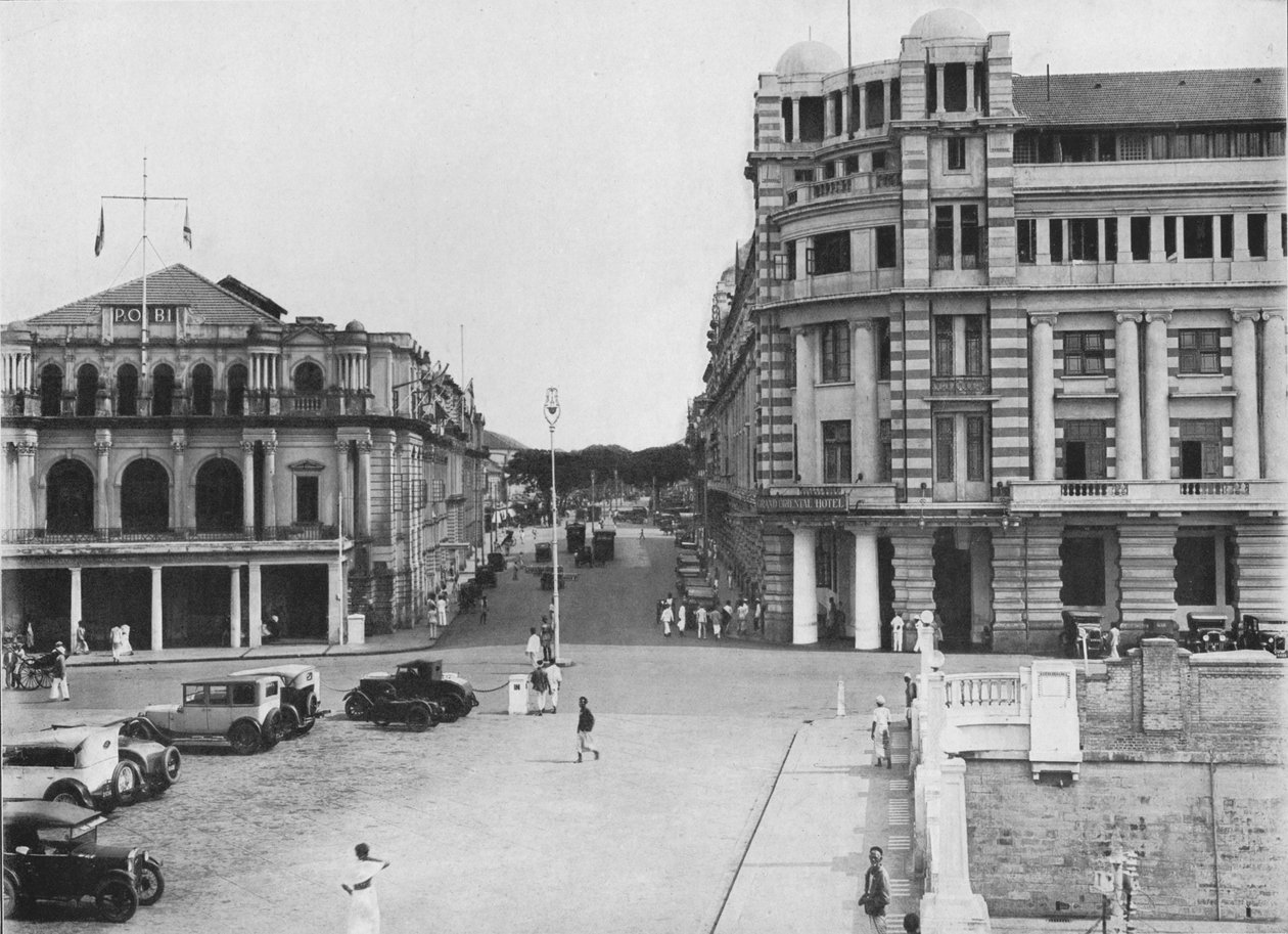 The Grand Oriental Hotel and P. & O. Building, Ceylon, c1890, 1910 od Alfred William Amandus Plate