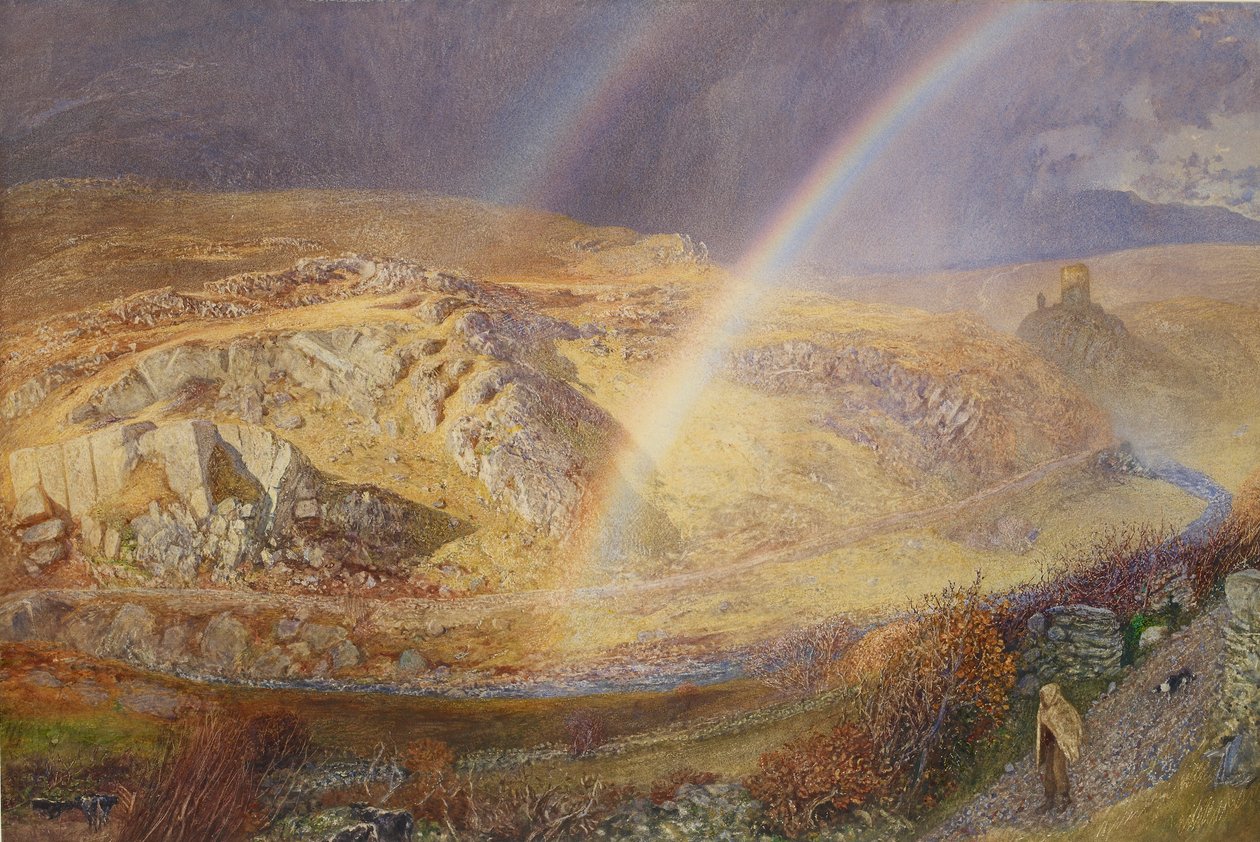 A November Rainbow, Dolwyddelan Valley, 11. listopadu 1866, 13:00 1866 od Alfred William Hunt